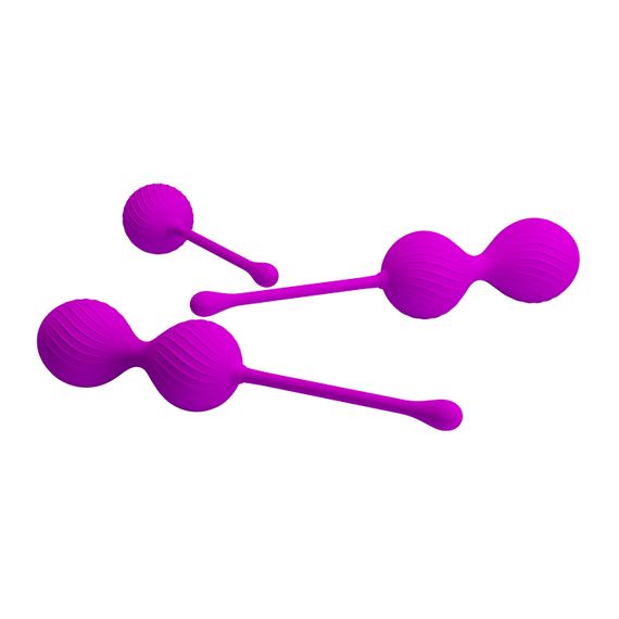 Вагінальні кульки - Pretty Love Kegel Balls Set Pink, 3 шт. | Зображення 5