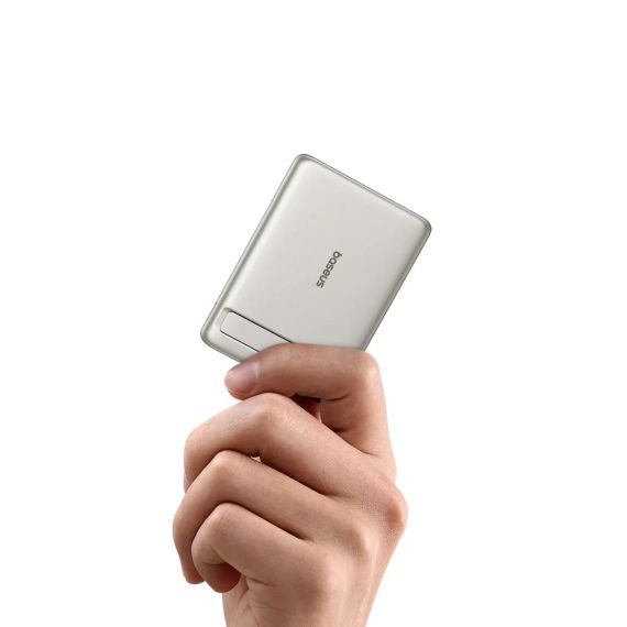 Бездротовий магнітний повербанк Baseus PicoGo AM31 Mini Magnetic Power Bank with Stand 5000mAh 20W Titanium | Зображення 4