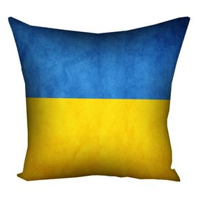 Подушка габардинова з принтом Прапор України 40x40 (4P_UKR029)