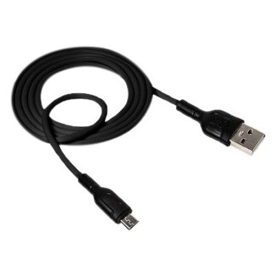 Дата кабель USB 2.0 AM to Micro 5P 1.0m NB212 2.1A Black XO (XO-NB212m-BK) | Зображення 1