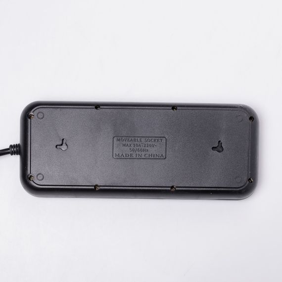 Мережевий фільтр 2.8 м подовжувач на 8 розеток з 3 USB 1 Type-C та кнопкою відключення F20U Чорний HP-5-28 | Зображення 3