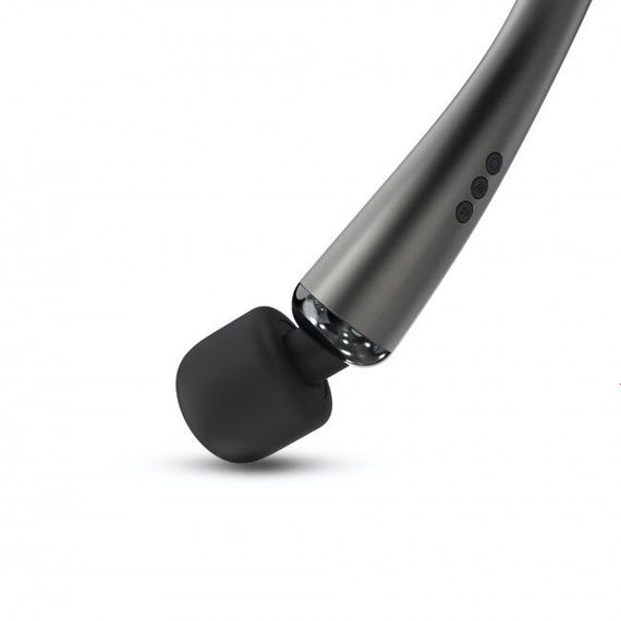Потужний вібромасажер Dorcel Megawand Chrome Silver який перезаряджається, 160 режимів | Зображення 2