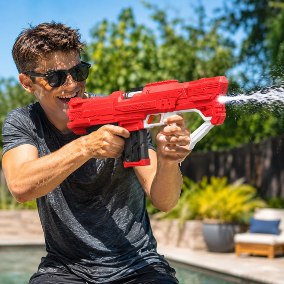 Водяной пистолет детский Combat Water Gun / Аккумуляторный водный бластер с автоматическим набором воды | Зображення 1