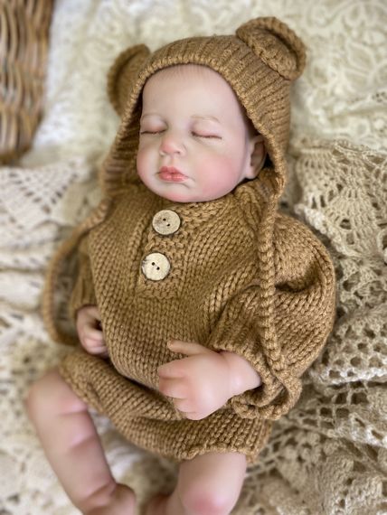 Силіконова Колекційна Лялька Реборн Reborn Дівчинка Тедді Повністю Анатомічна (Вінілова Лялька) Висота 50 см | Зображення 5