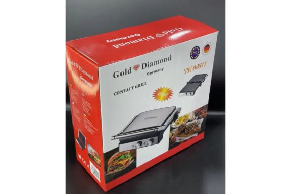 Настольный контактный электрогриль Gold Diamond TK 08811 | Зображення 1