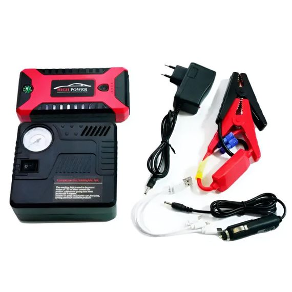 Пускозарядний пристрій 300/600A Jump Starter Pump з компресором 29B 99800 mAh | Зображення 1