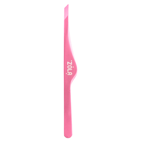 Пинцет скошенный профессиональный для бровей ZOLA Color Series - Light Pink