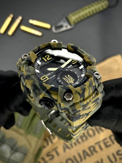 Чоловічий годинник Awarder 003 Тризуб золото Army Green | Зображення 3