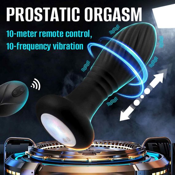 Анальна пробка - Thrusting Anal Plug Black Sex Aura | Зображення 5