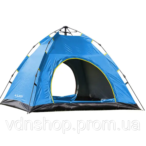 Палатка кемпинговая 2 на 2 метра автоматическая для рыбалки похода туристическая LU-019BL Голубой