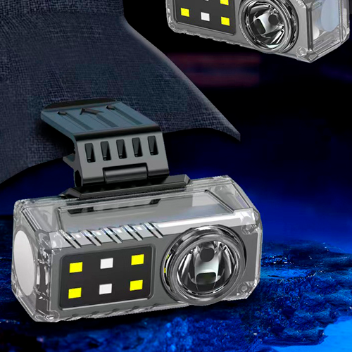 Налобный фонарь YJ-A06, LED+6SMD RGB, красный, белый, датчик движения, АКБ Li-Ion, клипса, магнит, ЗУ Type-C | Зображення 7