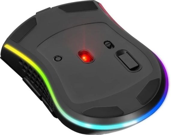 Бездротова Ігрова RGB Миша K-Snake BM600 2.4G з підсвічуванням Чорна | Зображення 5