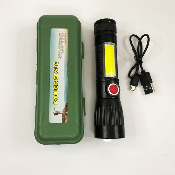 Ручной фонарик led X-Balog BL-645S-XPE+COB / Тактические фонари для охоты / Карманный фонарь с JM-134 usb зарядкой | Зображення 1