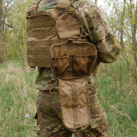 Подсумок-аптечка (быстрый сброс) Kiborg GU Cordura Coyote | Зображення 8