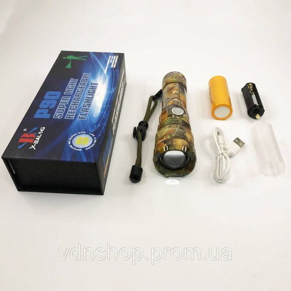 Ручний ліхтар з високою яскравістю, Ліхтарик світлодіодний ручний акумуляторний портативний RO-46 | Зображення 8