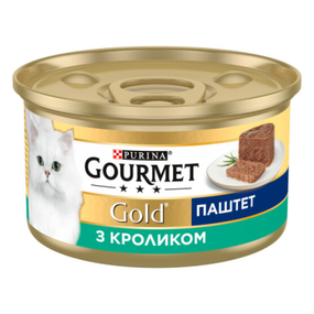 Вологий корм Purina GOURMET GOLD для дорослих котів, паштет із кроликом 85г