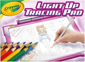 Доска с подсветкой Крайола Оригинал Crayola Light Up Tracing Pad Pink для рисования и копирования розовая