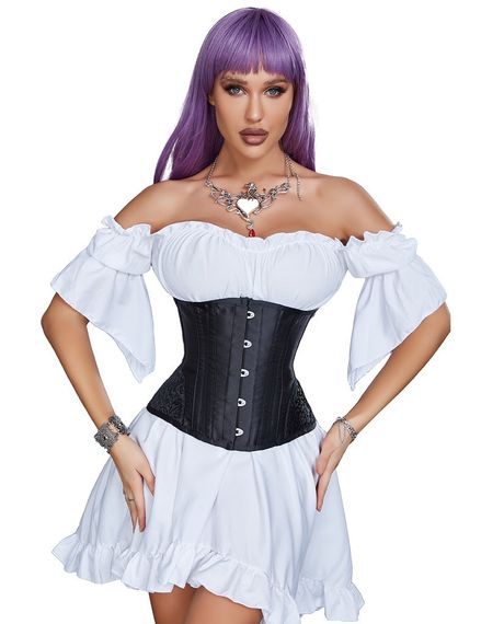 Корсет Star Night Corset з гачками та шнурівкою, чорний, L (без коробки) sexstyle