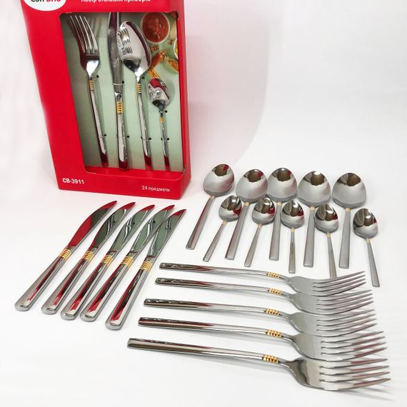 Набір столових приладів 24 предметів Con Brio CB-3912 CI-63 | Зображення 2