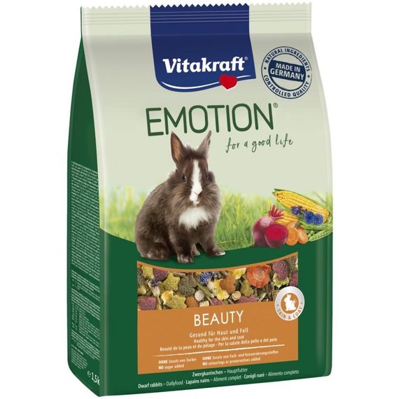 Корм для кроликов Vitakraft Emotion Beauty Selection, 1.5 кг