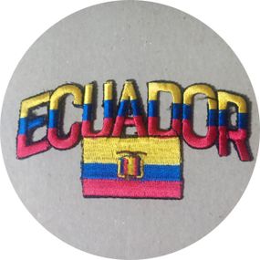 Нашивка на одежду (термо) Флаг Ecuador 110*54 мм Червоний