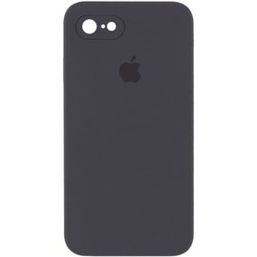 Чехол Silicone Case Square Full Camera Protective (AA) для Apple iPhone 7 / 8 / SE (2020) (4.7") Рожевий/Light pink Жовтогарячий/Papaya