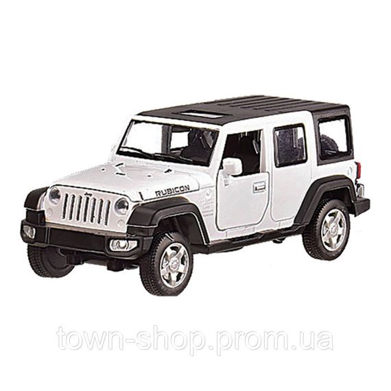 Детская машинка металлическая Jeep Wrangler Rubicon АВТОПРОМ 6616 масштаб 1:32 (Белый)