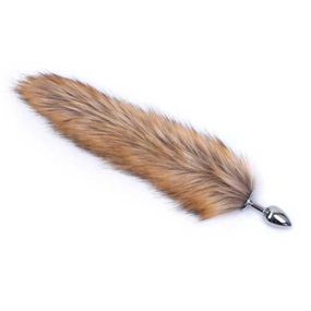 Анальна пробка з лисячим хвостиком - Коричневий - Анальні іграшки