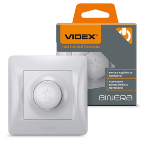 BINERA срібний шовк Вимикач диммерний Videx