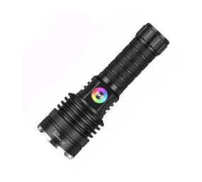 Фонарь ручной YEMAO YM-G236 TG 50W прочный с оптическим зумом RGB подсветки Черный