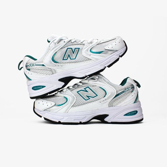 Демісезонні кросівки весна літо New Balance  колір білий/сріблястий/зелений | Зображення 4