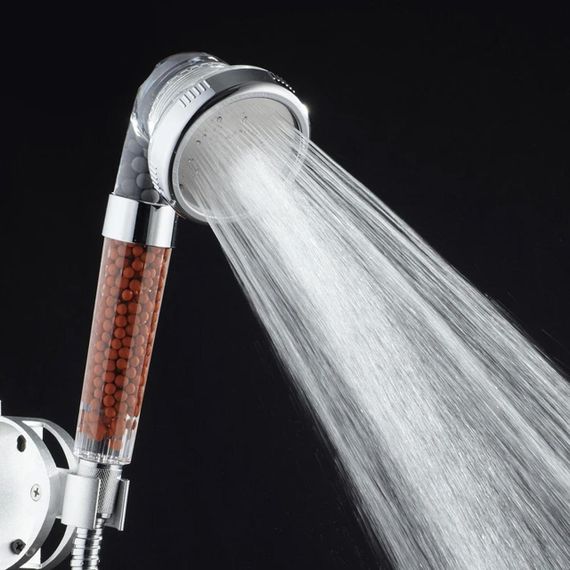 Турмалінова насадка для душу з фільтром / Душова насадка з мінералами / Фільтруюча лійка насадка | Зображення 4