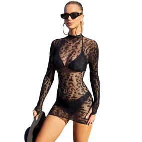 Пеньюар-Сітка 44 Чорний w688