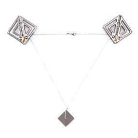 Затискачі для сосків з легкою підвіскою LOCKINK Adjustable Nipple Clamps with Light Pendant, сріблясті