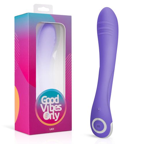 Вибратор для точки G Lici Good Vibes Only, силиконовый, фиолетовый, 22.5 см х 3.7 см Sex Aura