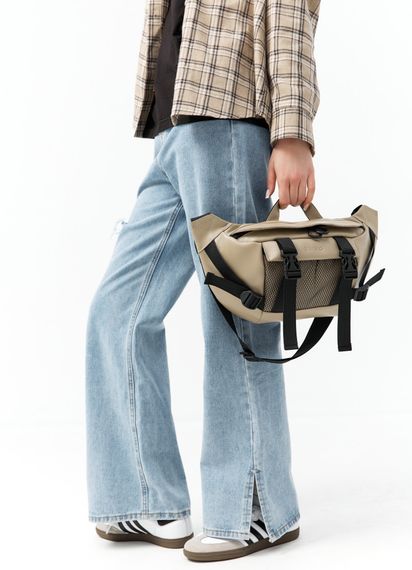 Велика жіноча поясна сумка бананка Sambag DynamicDart сіра 38 × 21 × 7 см (80411130) | Зображення 1