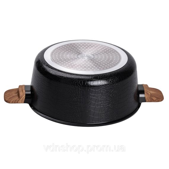 Алюмінієва каструля з керамічним покриттям антипригарним 7.7 л Ø 30 см чорна MGC HP-4-455B | Зображення 2