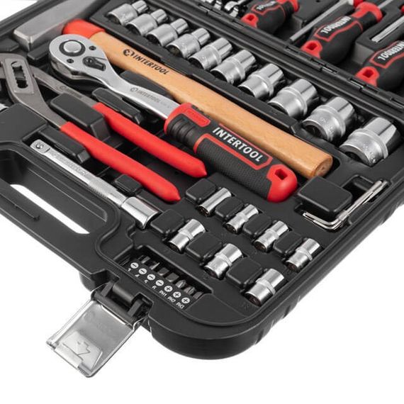 Набір інструментів 56 од., STORM, 1/2", 1/4", Cr-V INTERTOOL ET-8056 | Зображення 3