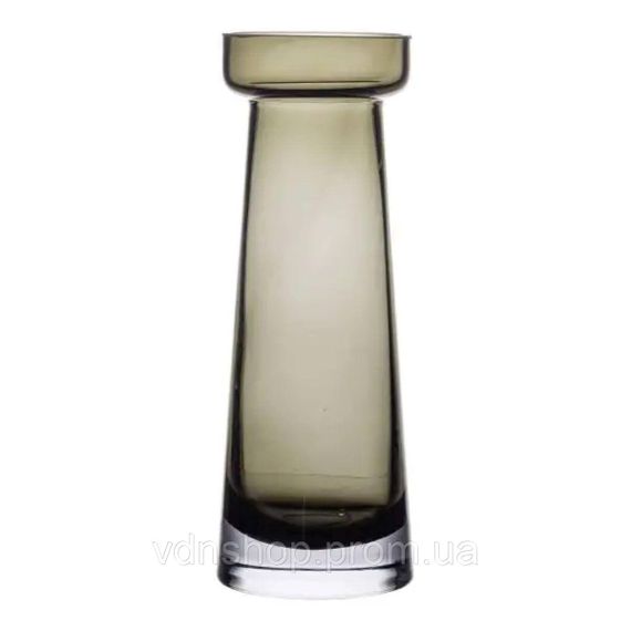 Ваза циліндр для квітів 25.5 см Т-подібна скляна ваза 800 мл Чорна HP-10-35 | Зображення 1