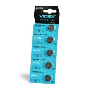 Литиевая батарейка Videx CR1632, 5 шт., в блистере