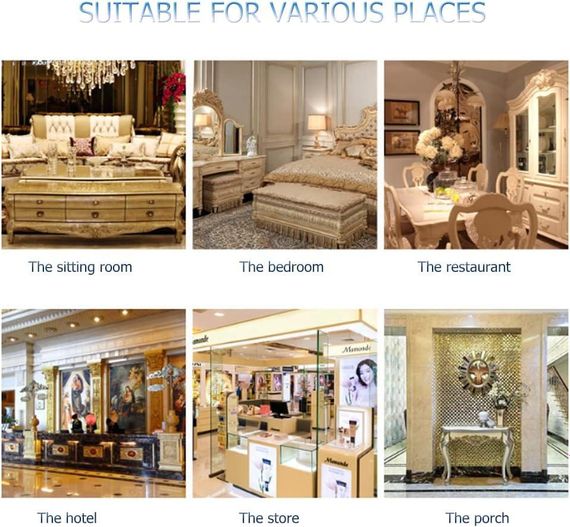 Таця дзеркальна декоративна, піднос 25 см круглий металевий золотистий для парфумів, косметики, прикрас, десертів | Зображення 5