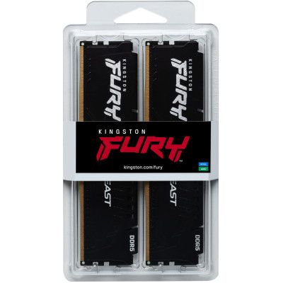 Модуль памяти для компьютера DDR5 64GB (2x32GB) 6000 MHz Beast Black XMP Kingston Fury (ex.HyperX) | Зображення 4