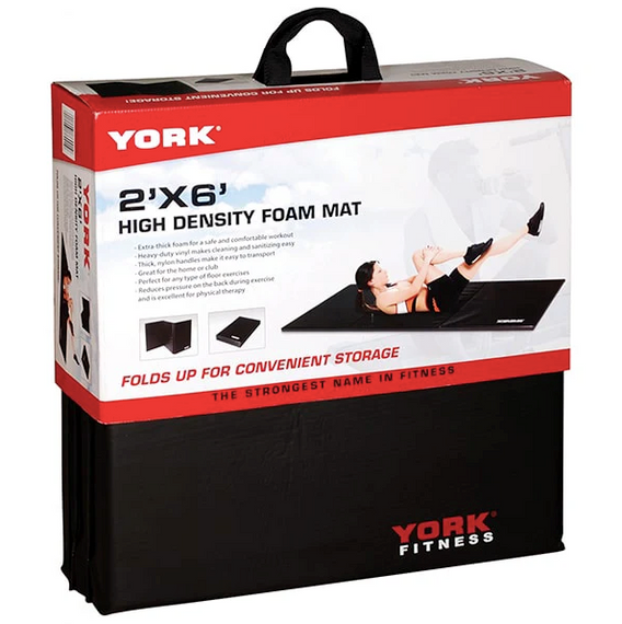 Мат гимнастический жесткий York Fitness 5см черный | Зображення 4