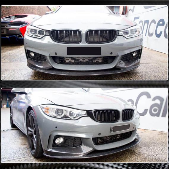 Накладка на передній бампер Lip V3 (для M-Sport, Карбон) для BMW 4 серія F-32 2012-2020 рр | Зображення 3