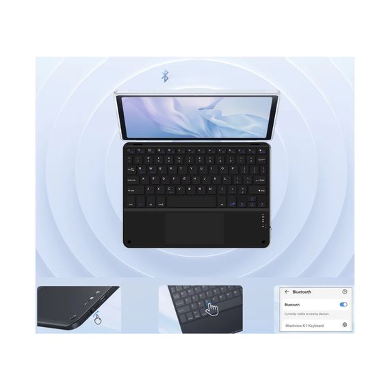 Клавіатура BeCover with TouchPad Bluetooth UA Black (713403) | Зображення 6