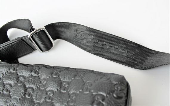 Мужская кожаная сумка Gucci black | Зображення 9