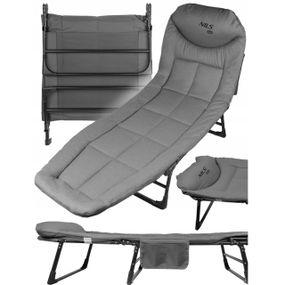 Премиальная складная кемпинговая кровать Nils NC2720 Оксфорд 600D серая