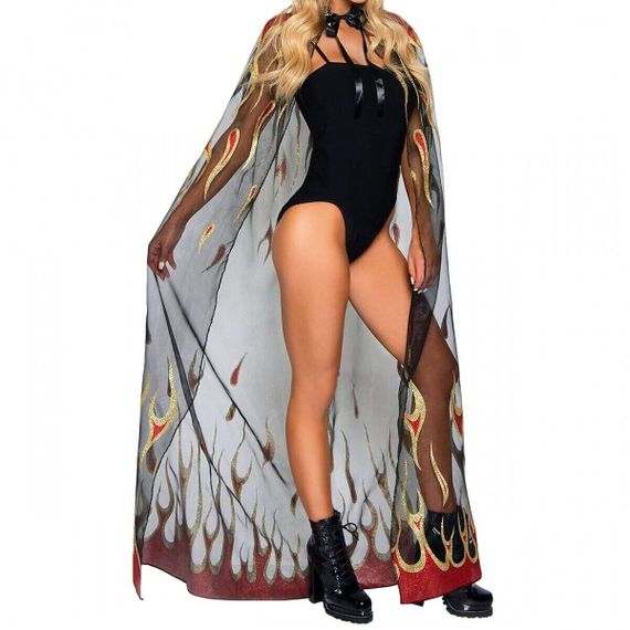 Блискуча накидка Leg Avenue Devil cape and horns O/S | Зображення 3
