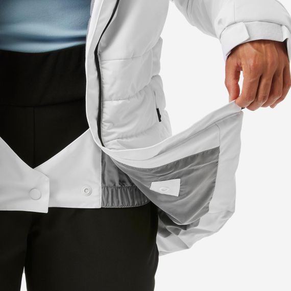 Куртка лижна жіноча 100 середньої довжини біла - 3XL | Зображення 4