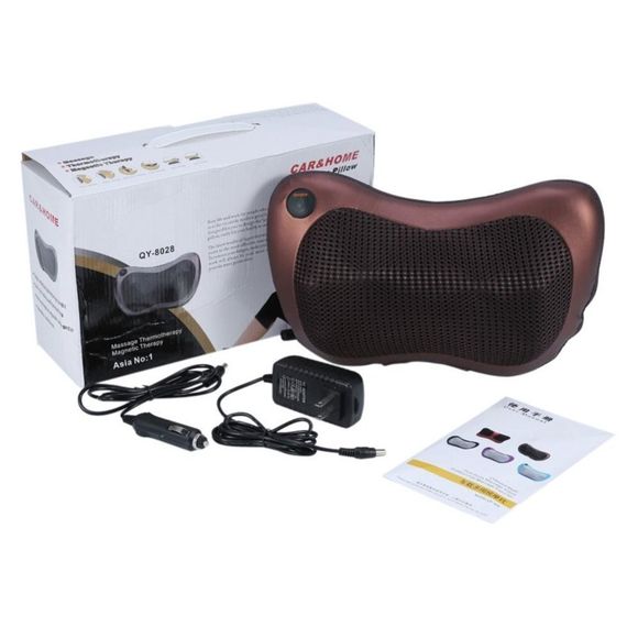 Роликова масажна подушка Massage Pillow Масажер для спини та шиї та інфрачервоним прогріванням | Зображення 3